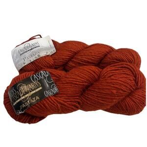 Cascade Yarns Pastaza Yarn Color 010 Red 2 Skeins 132yrd Each 50% Llama 50% Wool